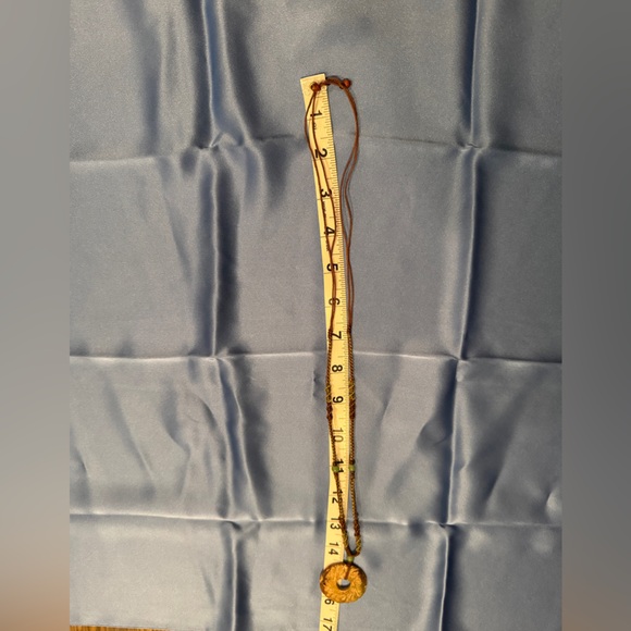 Vintage Jade Wheel  Pendant Necklace - Picture 6 of 8